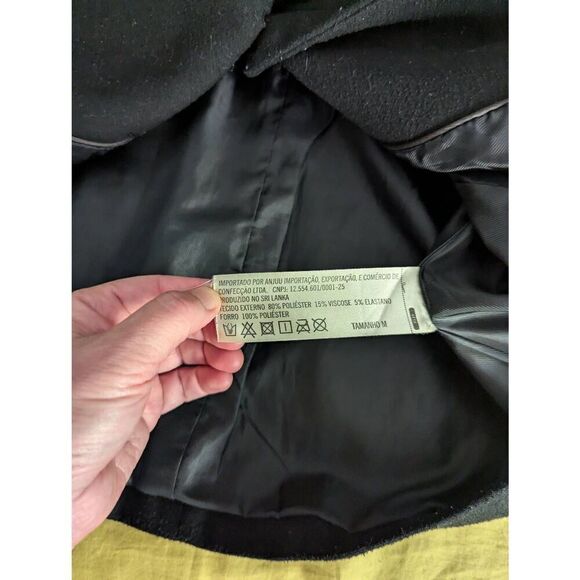 Vintage Aishty Women’s Medium Black Single Button Blazer Jacket Coat - Picture 3 of 8